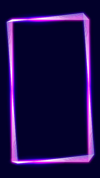 Free vector pink neon frame on a dark background vector