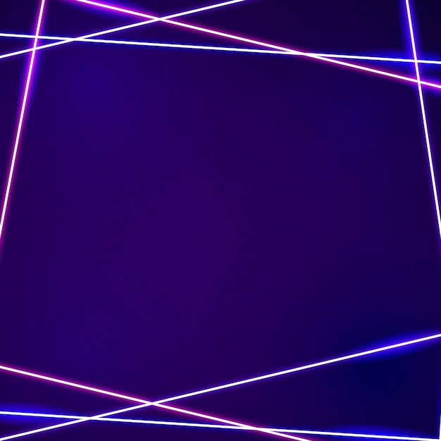 Free Vector pink neon frame on a dark purple background