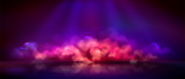 Free vector pink neon light smoke space cloud game background