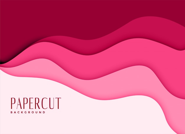 Pink papercut background concept design