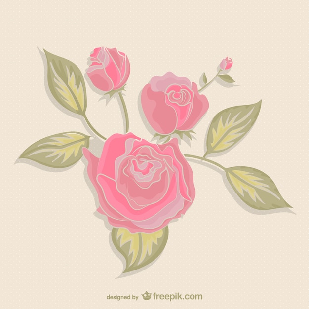 Free Vector pink roses