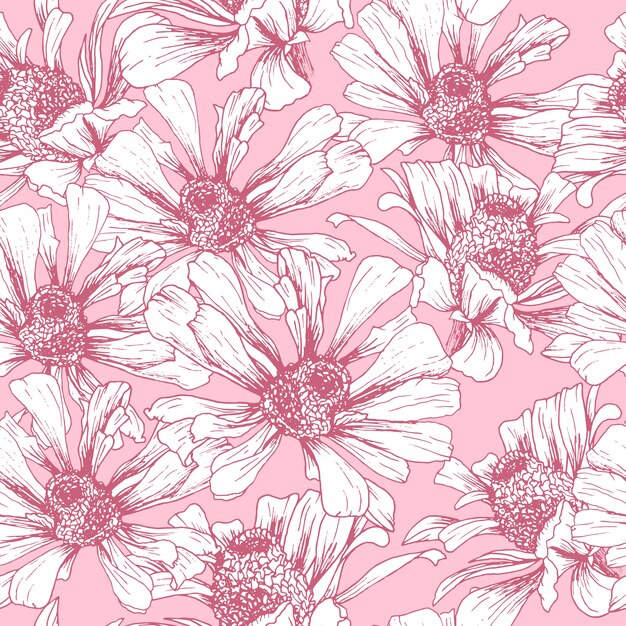 Pink Seamless Pattern for Romantic wallpaper design