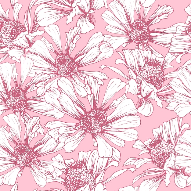 Pink Seamless Pattern for Romantic wallpaper design