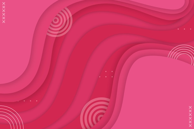 Free vector pink shades paper style wavy background