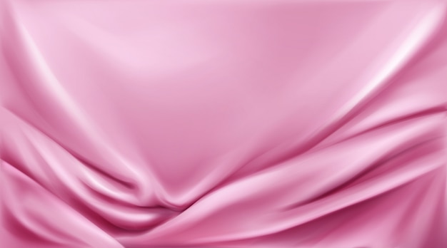 Free Vector pink silk folded fabric background luxurious cloth