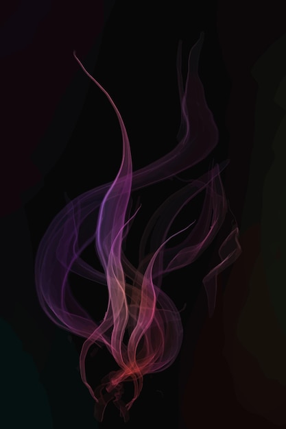 Free Vector pink smoke element vector in black background