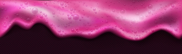 Free Vector pink soap foam detergent or shampoo suds