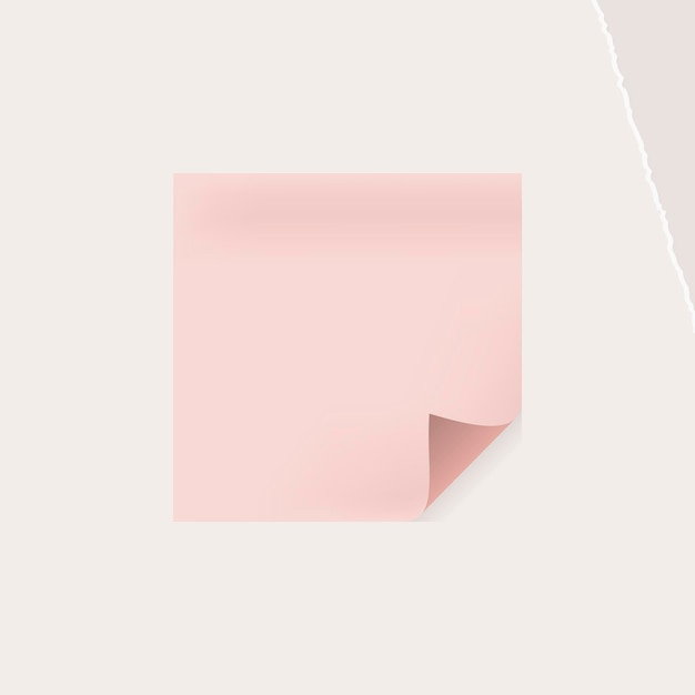 Free Vector pink square paper note social ads template vector