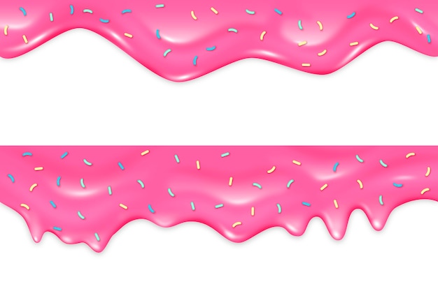 Free Vector pink topping with sprinkles background style