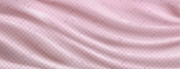 Free vector pink transparent gel texture with bubble and wave