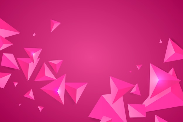 Pink triangle background with vivid colors