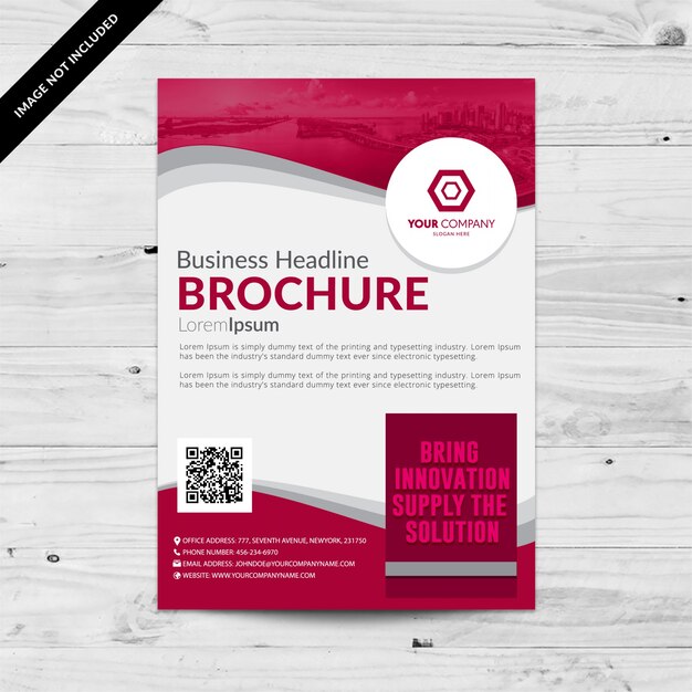 Pink and white buisness brochure