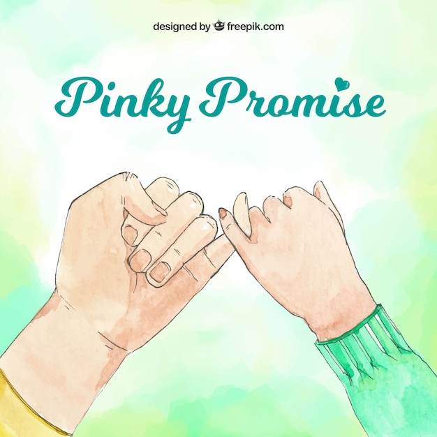 Pinky promise in hand drawn style