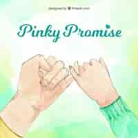 Free vector pinky promise in hand drawn style