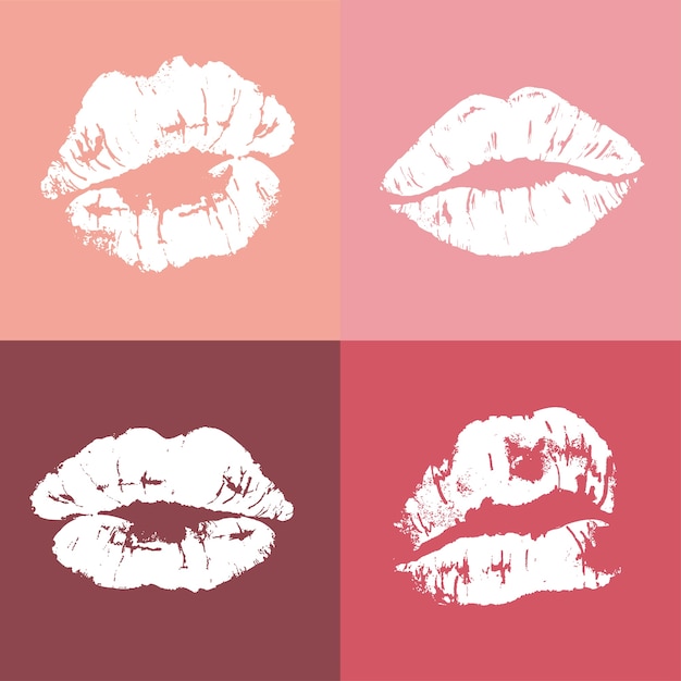 Pinup style lip print