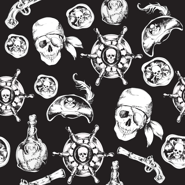 Free Vector pirate pattern