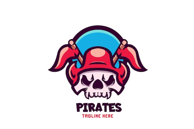 Pirates Skull Mascot Logo