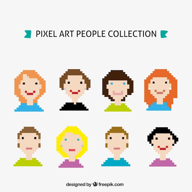 Pixelated avatar collection 