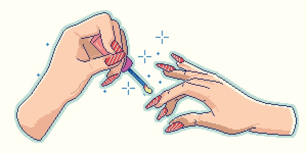 Free vector pixelated beauty illustration