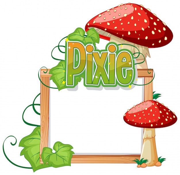 Pixie logos with blank frame