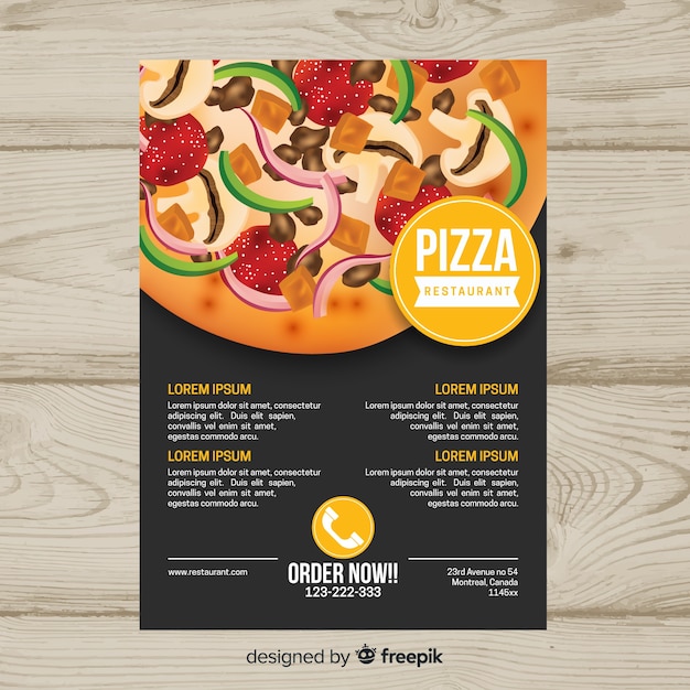 Pizza brochure template