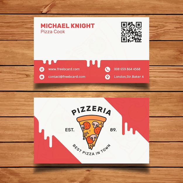 Pizza business card