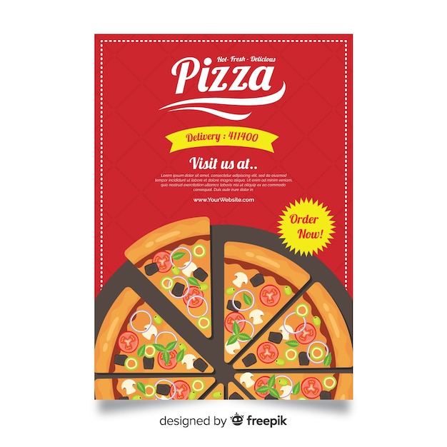 Pizza flyer template