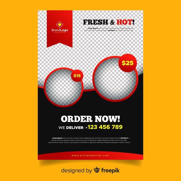 Pizza flyer template