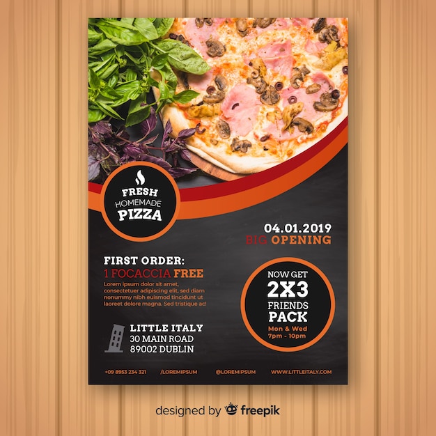 Pizza flyer template