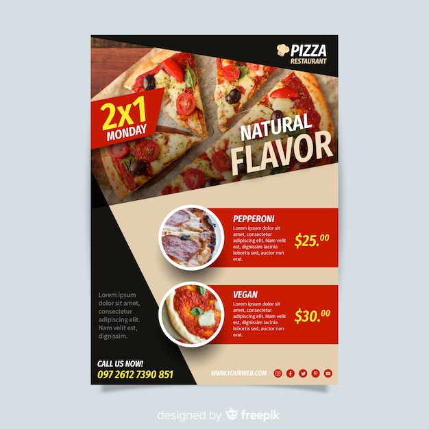 Pizza flyer template