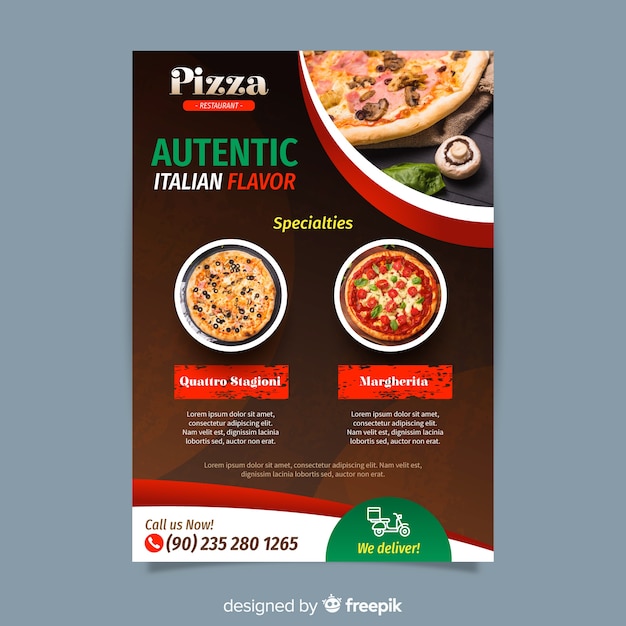 Pizza flyer template