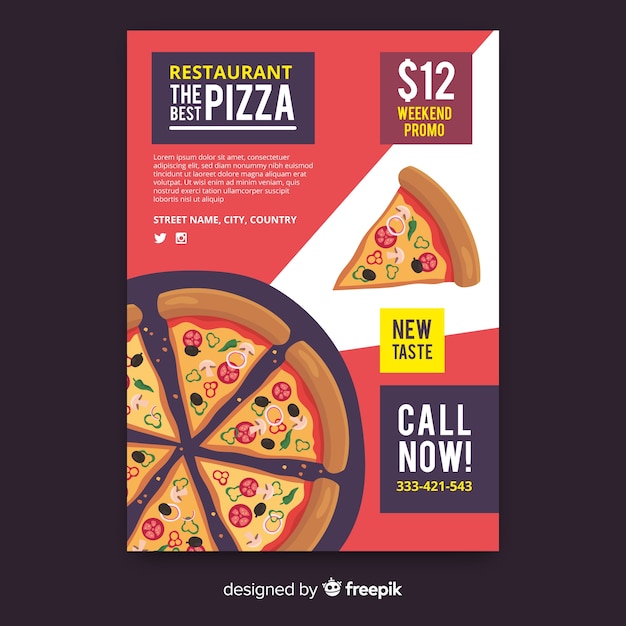 Pizza flyer template