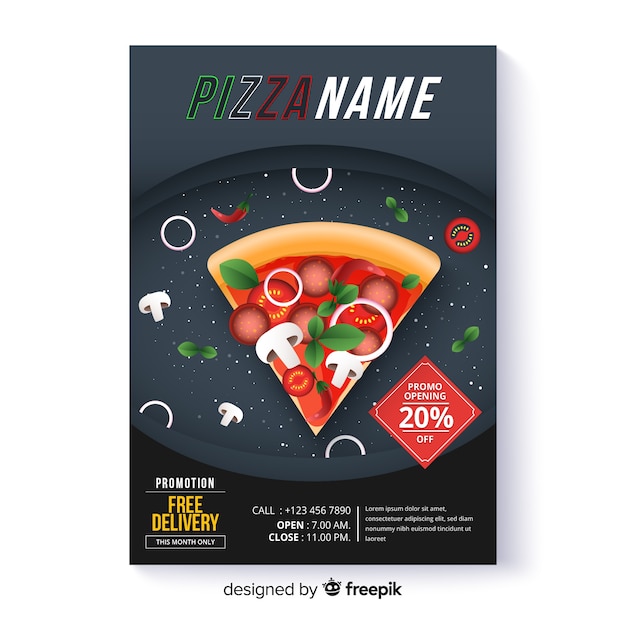 Free vector pizza flyer template