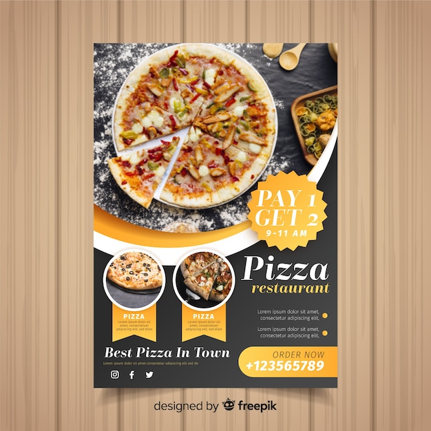 Pizza flyer template