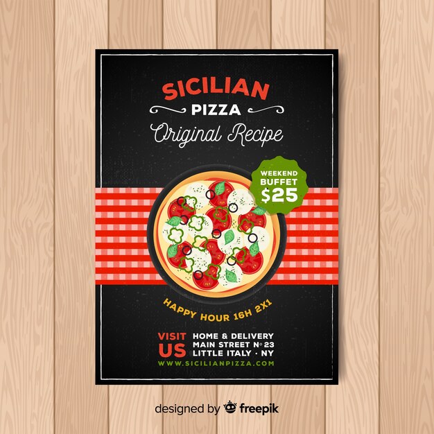 Pizza flyer template