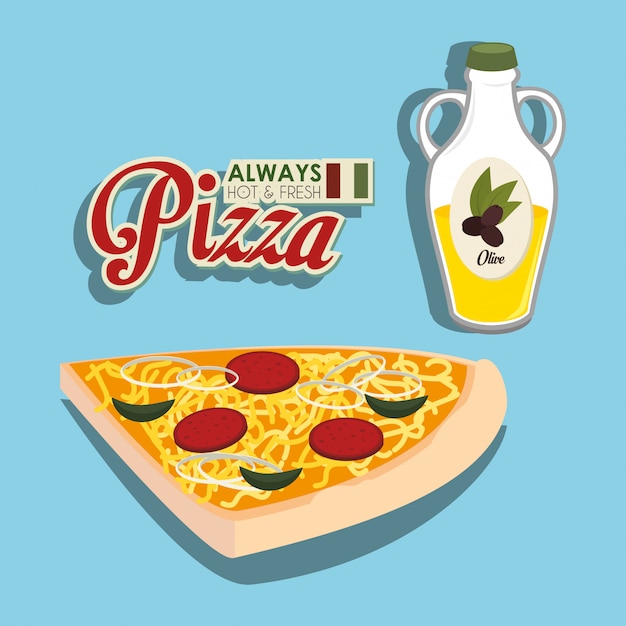 Free Vector pizza italian food