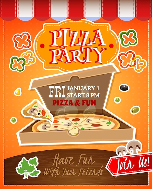  Pizza Party Poster