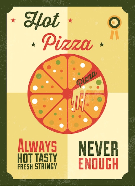 Free vector pizza poster design