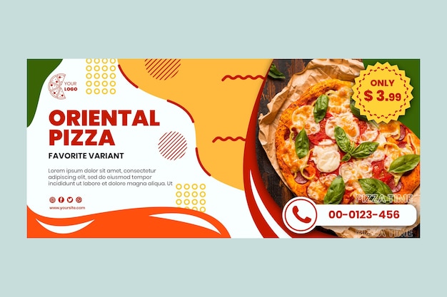 Pizza restaurant banner template