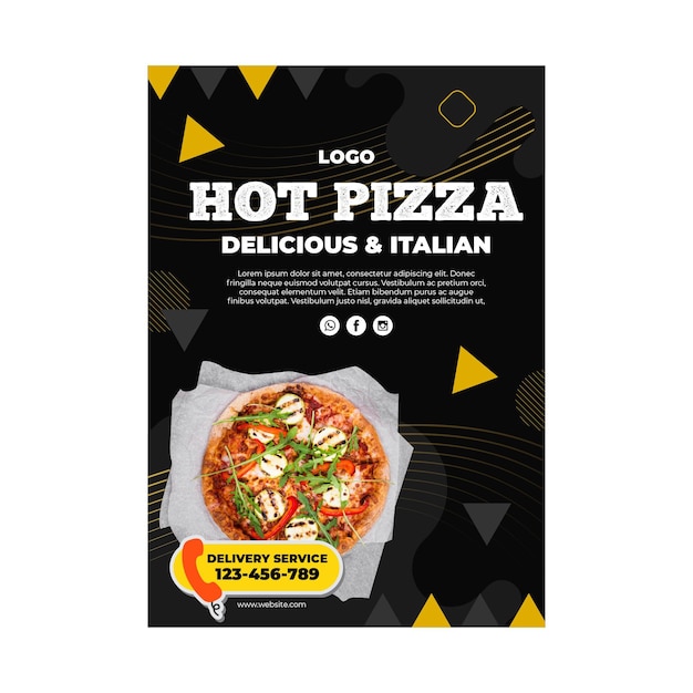 Pizza restaurant flyer template