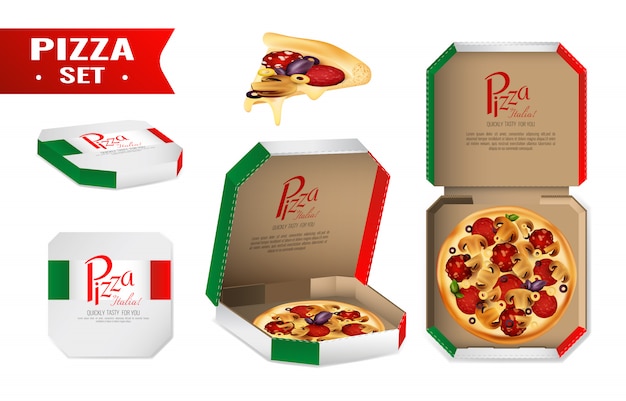 Free Vector pizza for sale realistic set