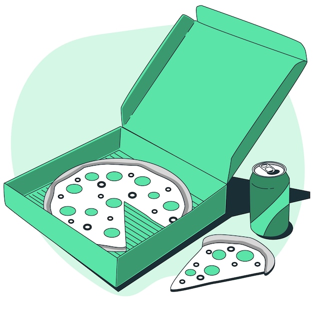 Free Vector pizza take away concept illustration