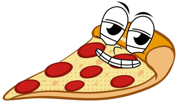 Pizza with silly face