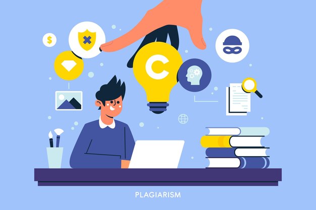 Plagiarism copyright illustration