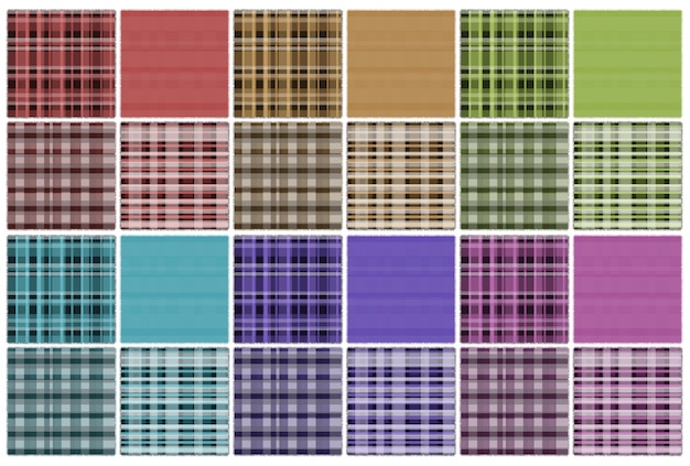 plaid backdrop set color blue