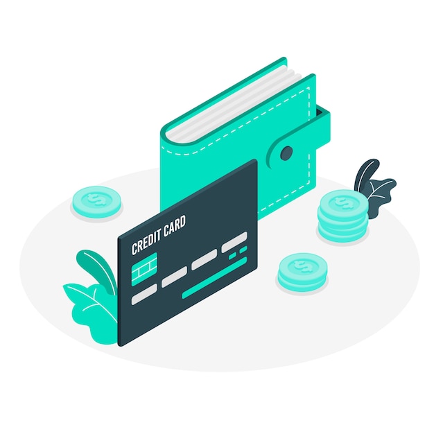 Free vector plain credit card concept illustration