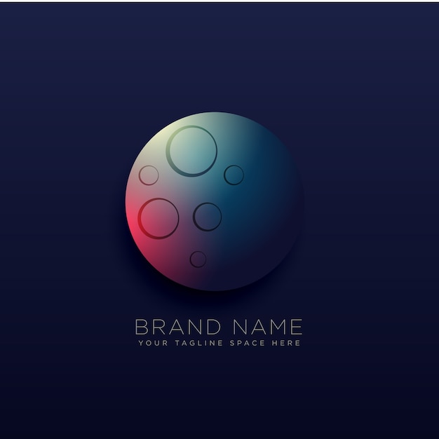 Planet logo design with light effect