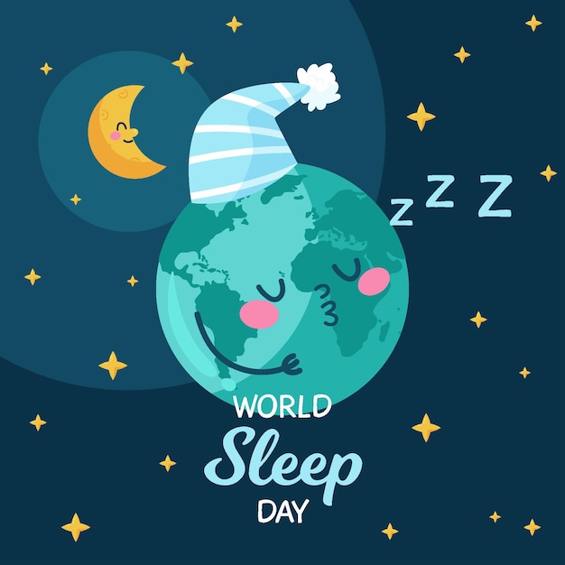 Planet sleeping world sleep day