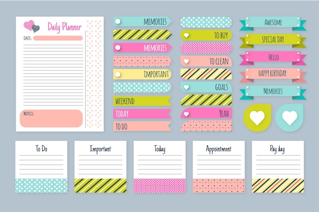 Planner scrapbook set