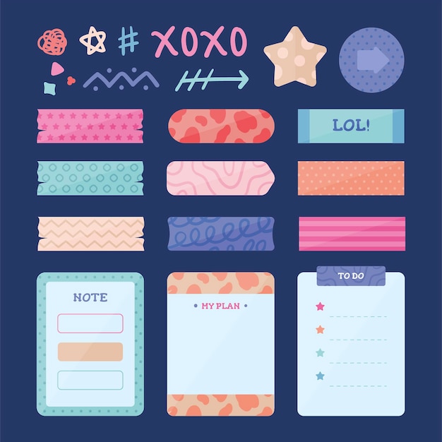 Planner scrapbook set